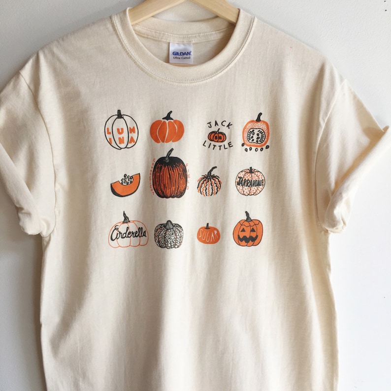 Pumpkin Shirt, Halloween Shirt, Screen print shirt, Pumpkin T Shirt, Pumpkin Tee image 4