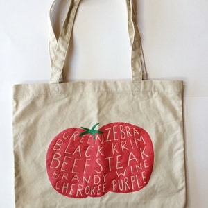 Tomato Tote Bag, Market Tote, Food Bag, Reusable Bag image 3