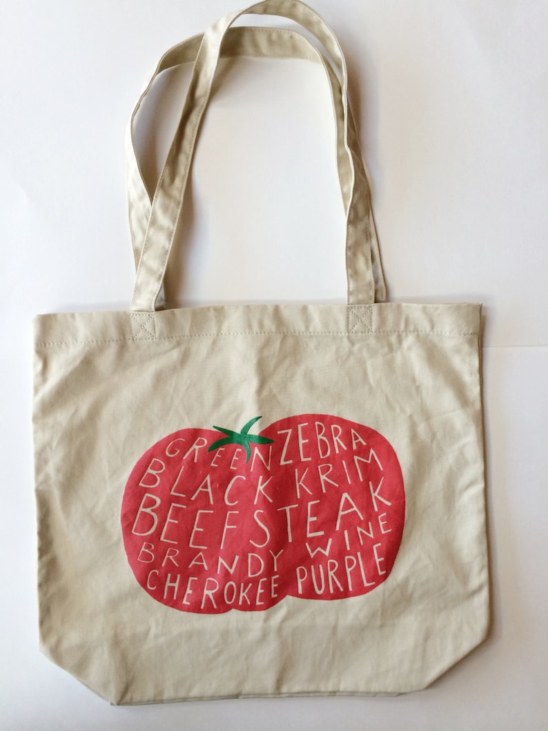 Tomato Tote Bag, Market Tote, Food Bag, Reusable Bag image 3