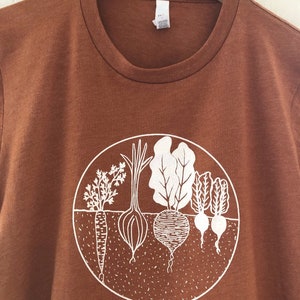 Garden T-Shirt, Vegetable Shirt, Screen Print Shirt, Soft Style Tee image 4