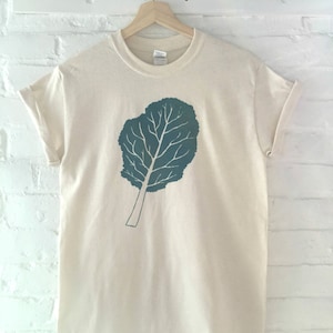 Kale T-Shirt, Food Shirt, Vegetable Shirt, Screen Printed T Shirt, Foodie Gift, Gardening Gift