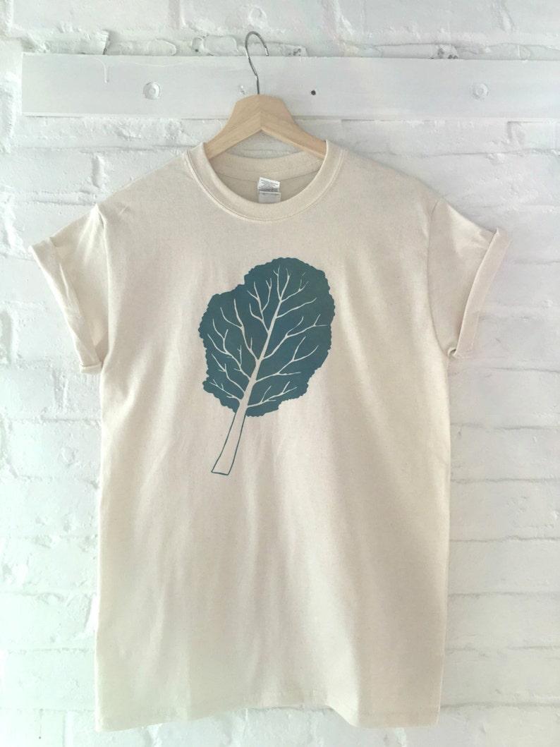 Kale T-Shirt, Food Shirt, Vegetable Shirt, Screen Printed T Shirt, Foodie Gift, Gardening Gift image 1