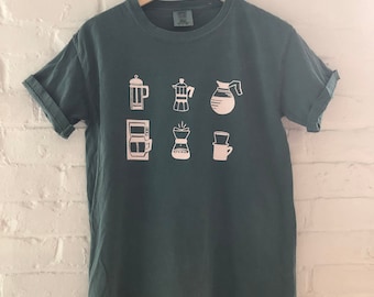 Coffee T-Shirt, Food Shirt, Coffee Screen Printed T Shirt, Clothing Gift, Foodie Gift, Coffee Gift, Comfort Colors