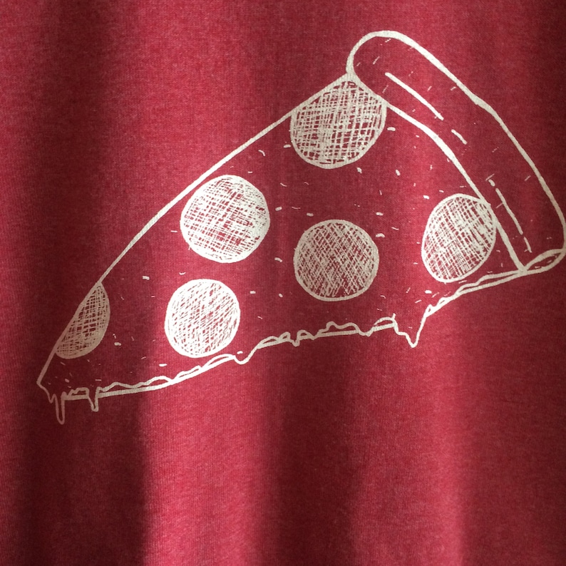 Pizza T Shirt, Food Shirt, Screen Printed Shirt, Foodie Gift, Clothing Gift image 3
