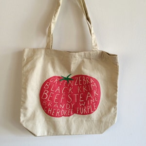 Tomato Tote Bag, Market Tote, Food Bag, Reusable Bag image 1