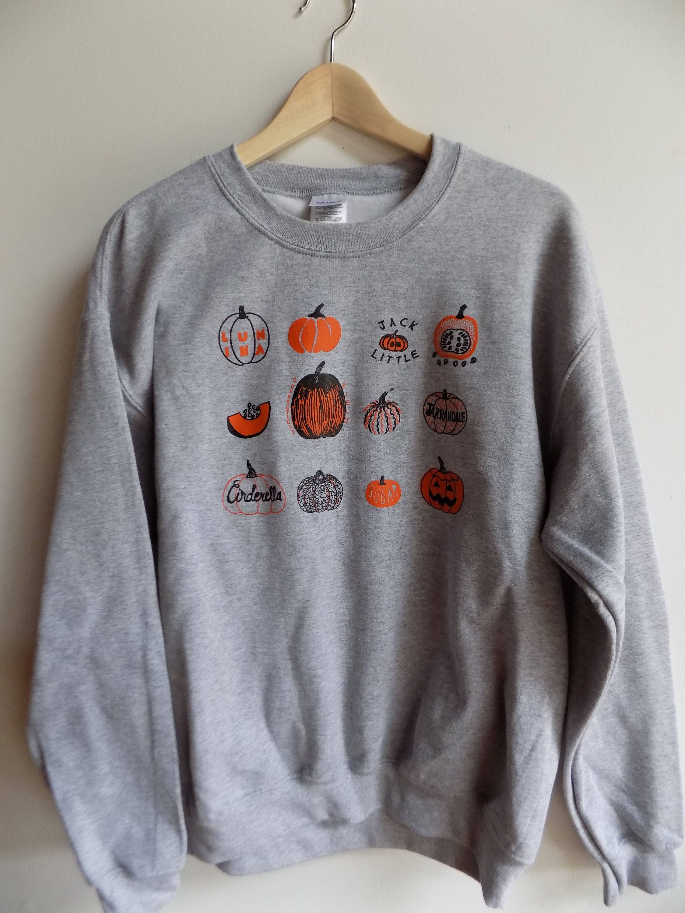 Pumpkin Sweatshirt Halloween Sweatshirt Screenprinted - Etsy