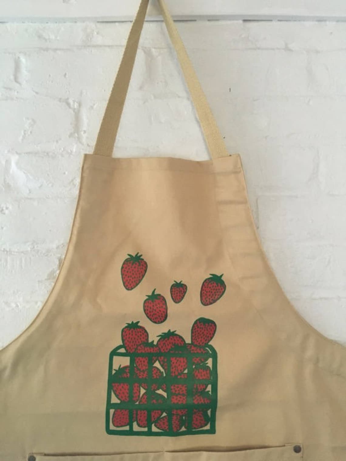 Strawberry Apron Kitchen Apron Etsy