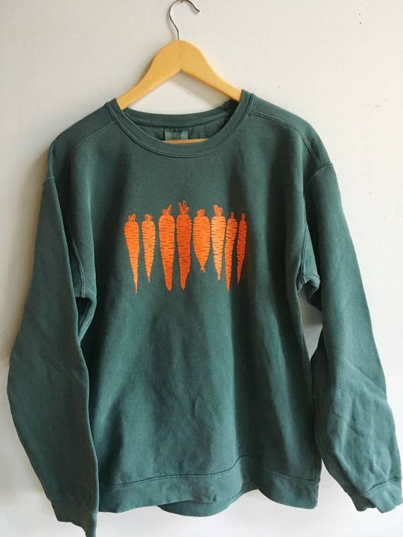 Carrot Sweatshirt Garden Sweatshirt Screenprinted Etsy