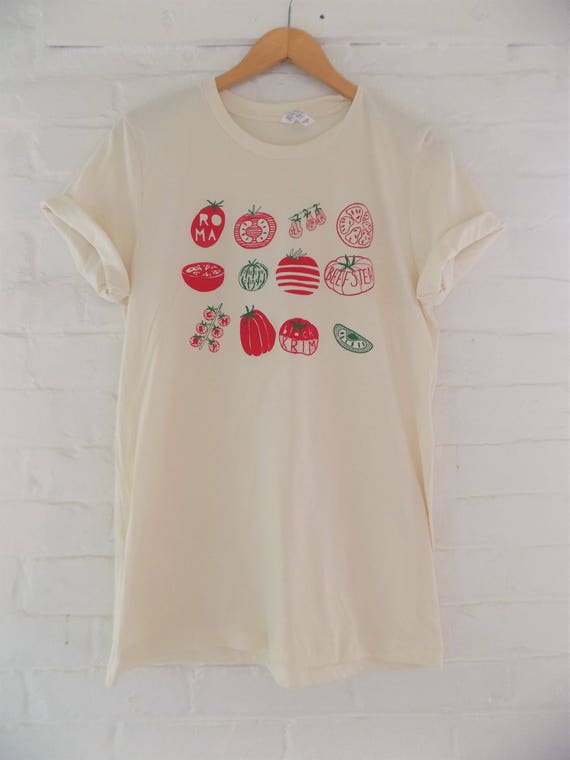 Tomato T-shirt, Food Shirt, Veggie Shirt, Screen Print Shirt