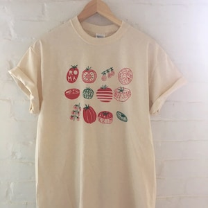 Tomato Shirt, Graphic Tee, Vegetable Screen Print Shirt, Clothing Foodie Gardening Gift