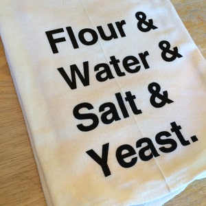 Tea Towel, Bread Tea Towel, Screen Printed Flour Sack Towel image 5