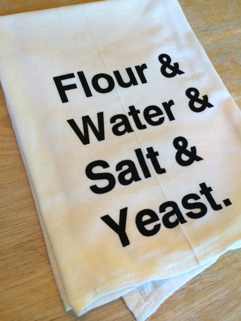 Tea Towel, Bread Tea Towel, Screen Printed Flour Sack Towel image 5