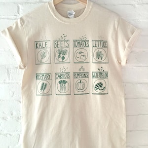 Kale Shirt, Garden Shirt, Screen Print T-Shirt, Graphic Tee, Gardening Clothing Gift image 1