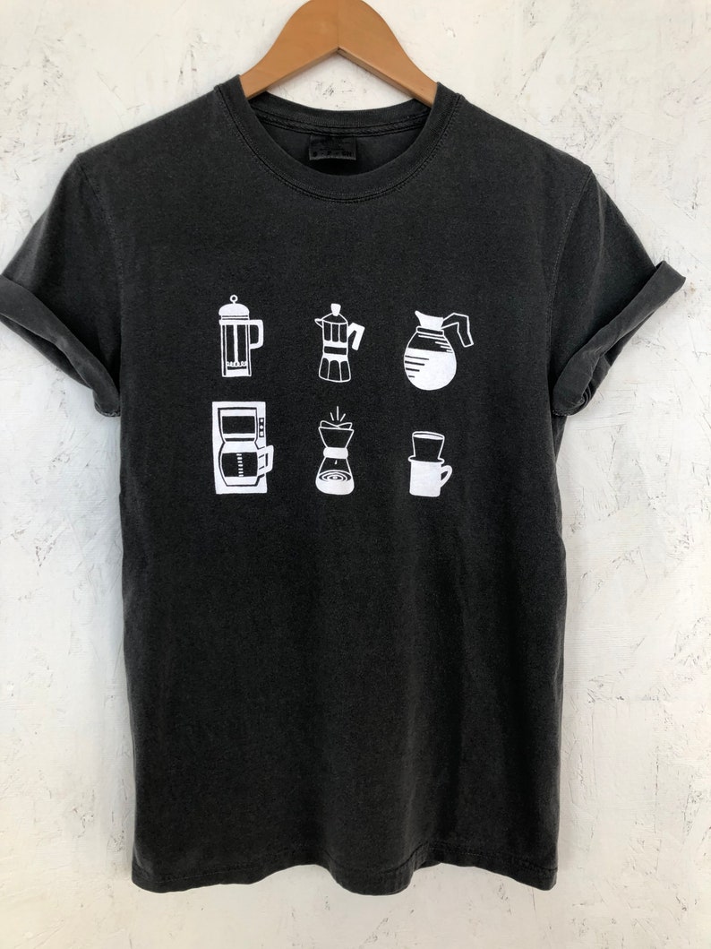 Coffee T-Shirt, Food Shirt, Coffee Screen Printed T Shirt, Clothing Gift, Foodie Gift, Coffee Gift, Comfort Colors image 3