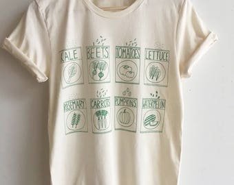 Garden T-Shirt, Kale Shirt, Food Shirt, Foodie Gift, Soft Style Tee
