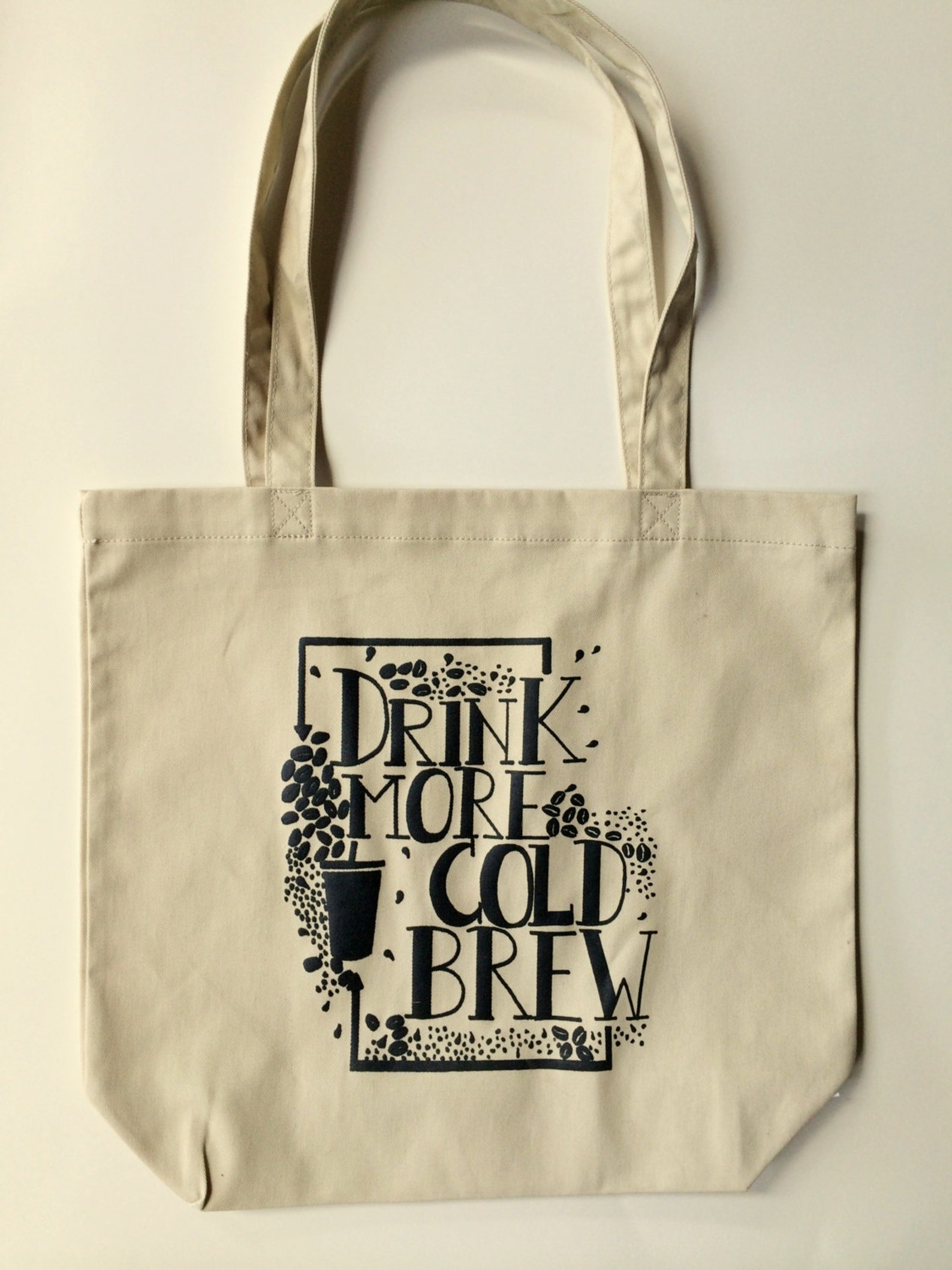 Coffee Tote Bag Market Tote Drink More Cold Brew Reusable - Etsy