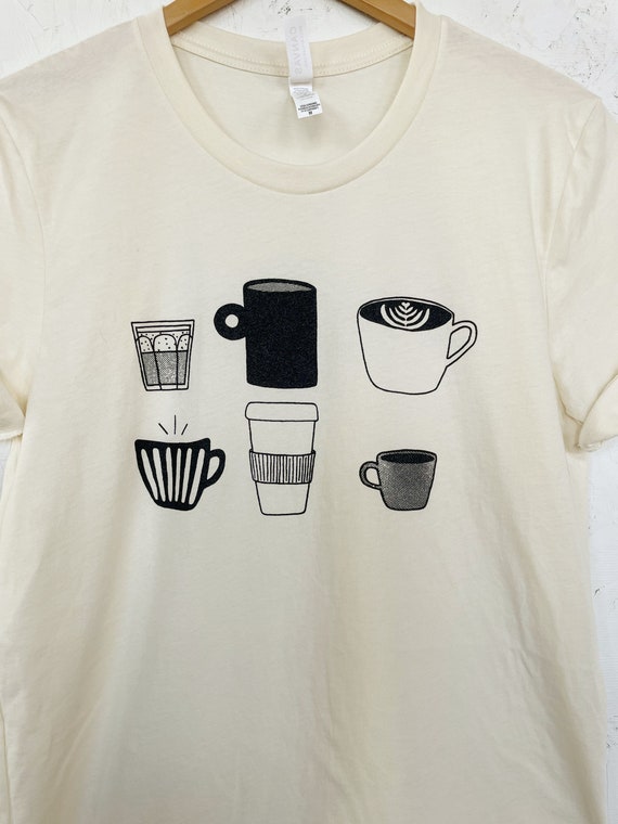 Camiseta de cafe camiseta serigrafiada de cafe regalo de ropa regalo de foodie regalo de cafe camiseta de estilo suave Etsy Espana