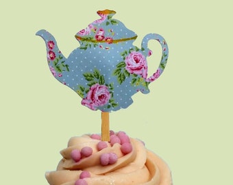 Fondant Rabbit Tea Cup Lock Cake Topper