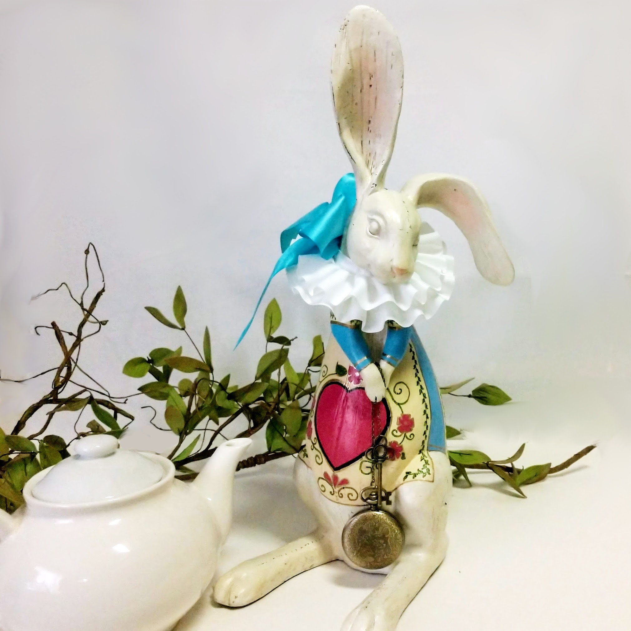 Alice im Wunderland Weißer Hase Französisches Landdekor Etsy Alice im Wunderland Weißer Hase Französisches Landdekor Etsy