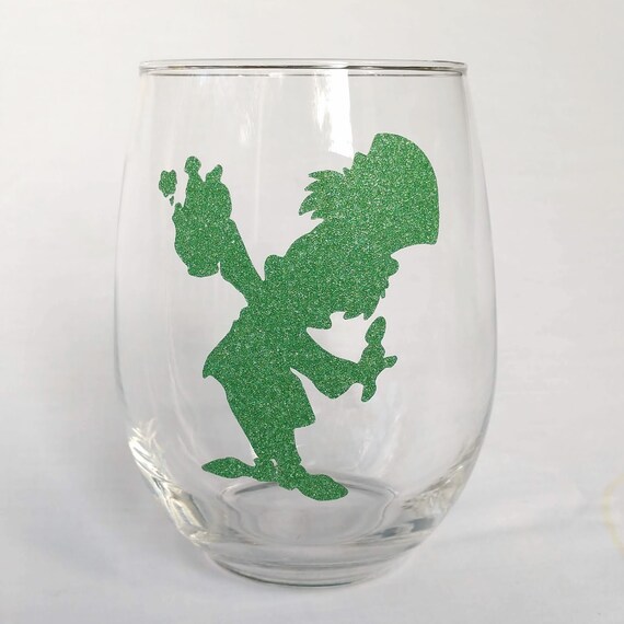 Mad Hatter Wine Glass, 20 oz Stemless Wine Glass Il_570xn