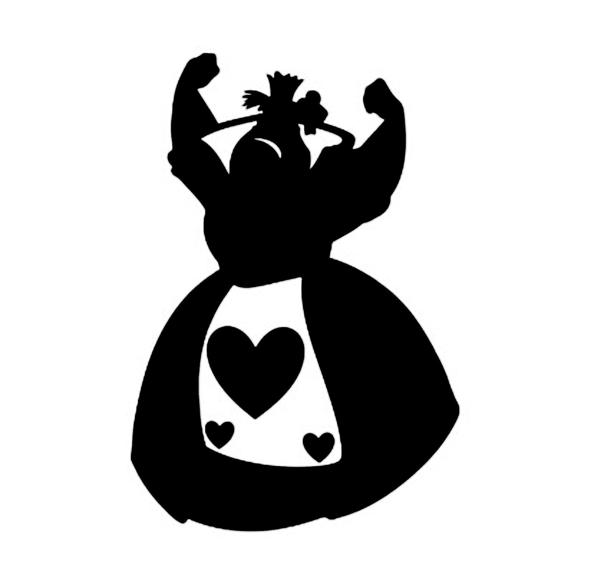 Large Queen of Hearts Decal Alice in Wonderland Sticker Etsy UK