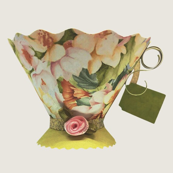 Peach Blossom Paper Teacup Party Favors, Set of 5 Il_570xn