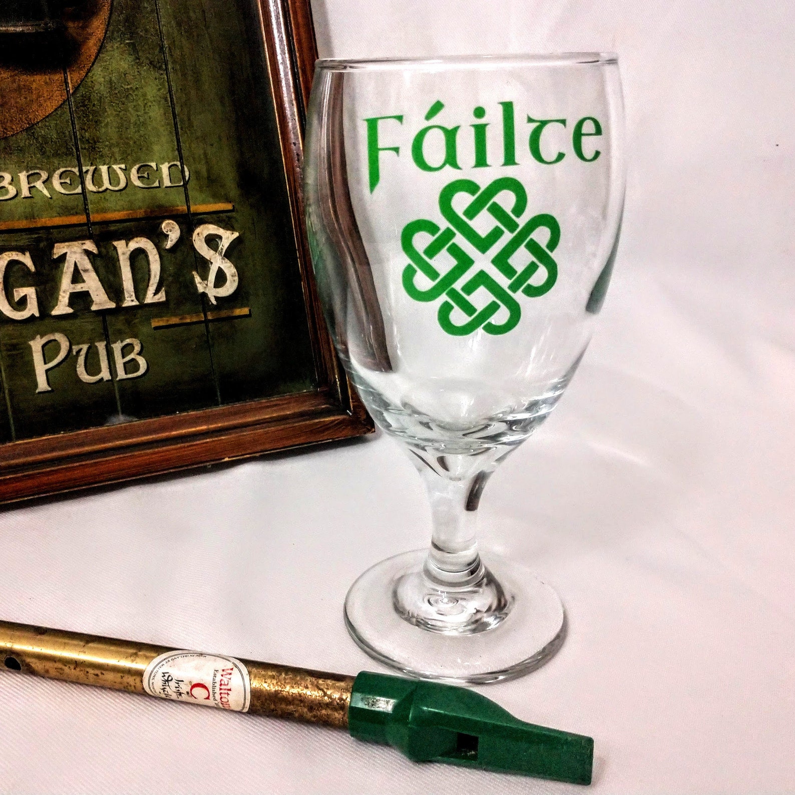 Irish Wine Glass Set Gaelic Goblets Etsy
