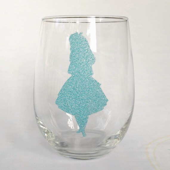 Alice in Wonderland Alice Personalized Wine Glasses, 20 oz Stemless