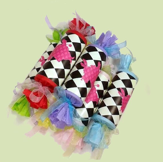 Alice in Wonderland, English Cracker Snap Party Treats, Tea Party Favors Il_570xn
