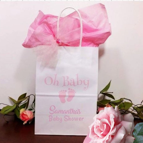 pink baby shower gift bags