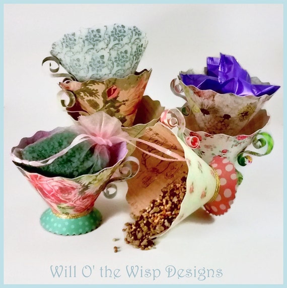 High Tea Paper Tea Cups, Tea Party Favors, Alice in Wonderland Tea Party, Set of 5 Il_570xn