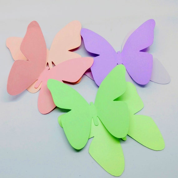 Die Cut Butterflies, DIY, Set of 24, Pastel Butterflies Il_570xn