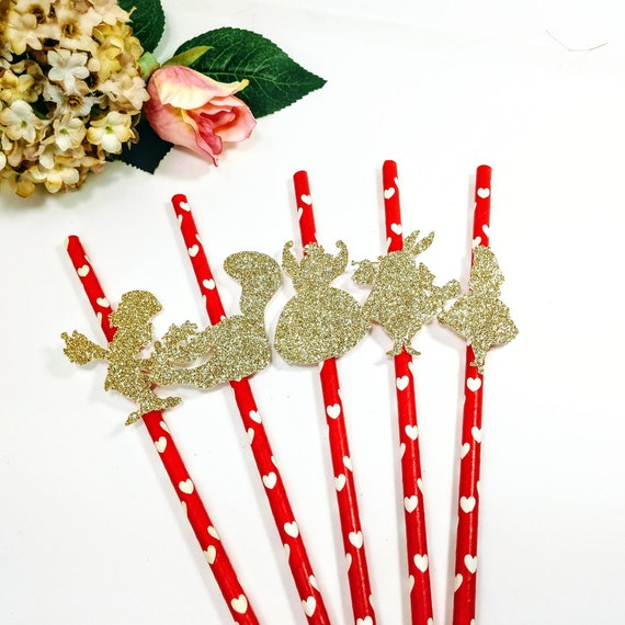 Alice in Wonderland Straws, Set of 10 Il_570xn
