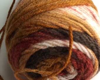 Favorite Magic Brown,Copper,Gold, White Shades multicolor yarn, Acrylic yarn, for knitting, crochet ,for any project