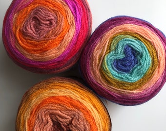 Cakes yarn, multicolor yarn, Acrylic yarn, for knitting, crochet ,for any project