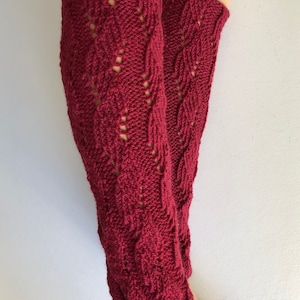 Cranberry color Knitted Legwarmers, Leg warmers boot womens leg warmers