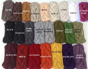 Taupe color or select color Bohemian Soft Headband , Winter Ear Warmer, Hairband, Headwrap, Accessories, Women, Winter