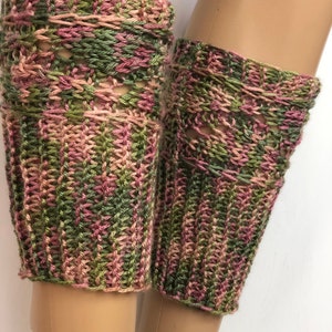 Colorful acrylic boots cuffs ,stripes Boot Cuffs,Knitted Boot Toppers, Women leg warmers,Accessories
