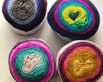 Cakes yarn, multicolor yarn, Acrylic yarn, for knitting, crochet ,for any project