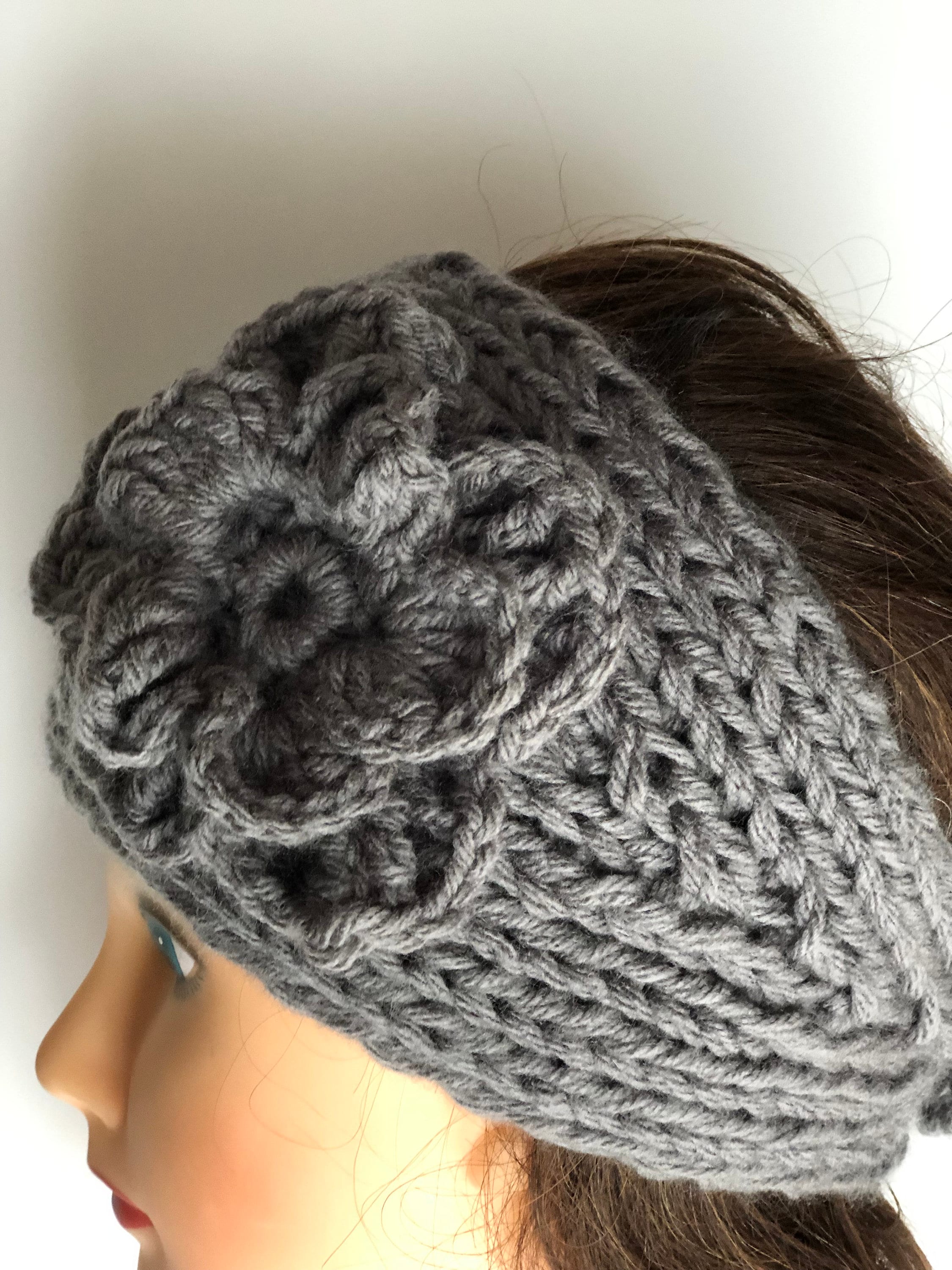 Bandeau Hiver Cheveux Femme Bandeaux D'hiver Tricotés Chauds - Bandeaux élastiques Noués USB Bluetooth