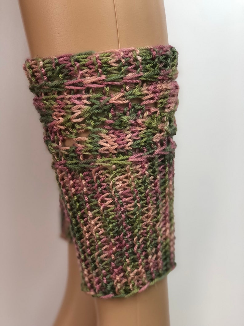 Colorful acrylic boots cuffs ,stripes Boot Cuffs,Knitted Boot Toppers, Women leg warmers,Accessories image 3