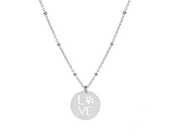 Love Footprint Necklace | Sterling Silver