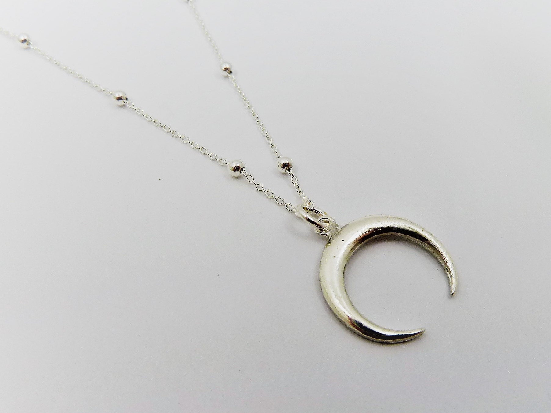 inverted moon necklace