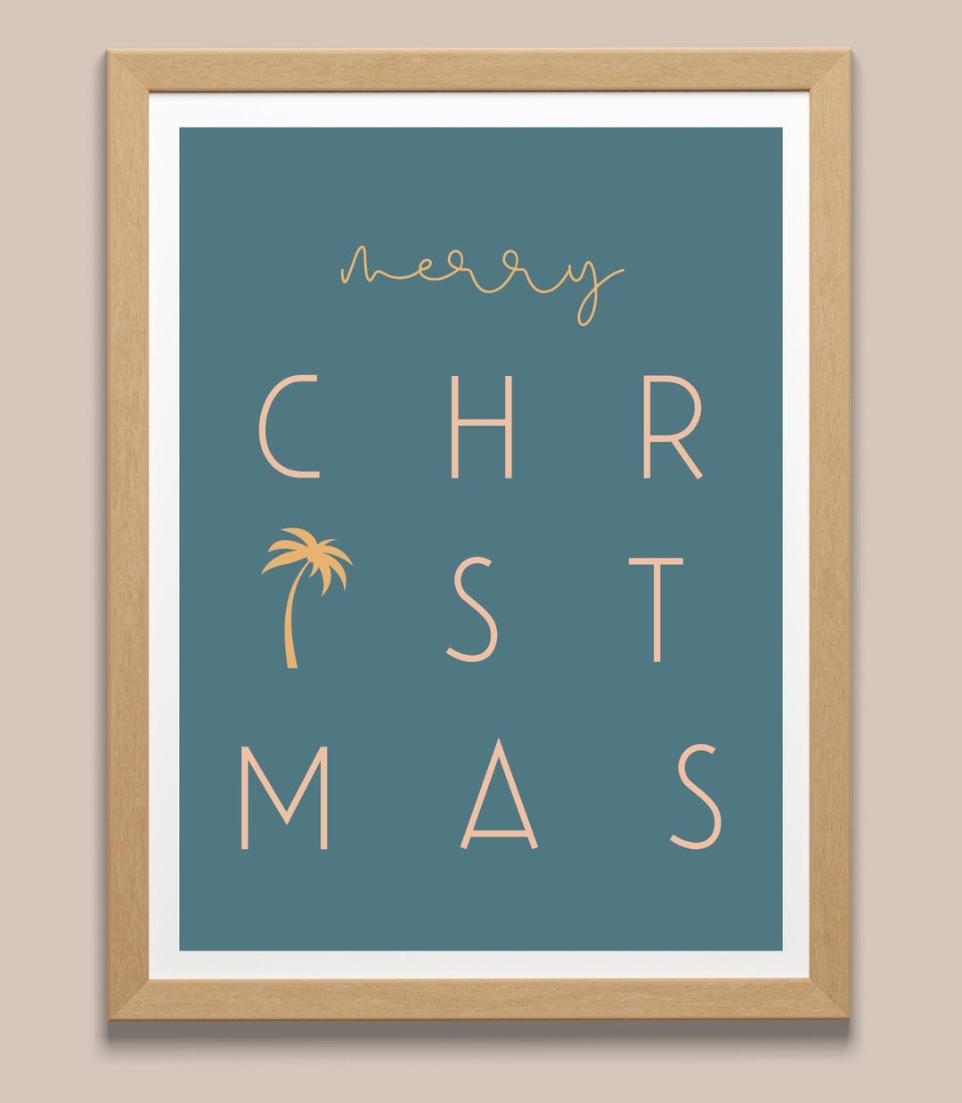 Christmas Home Decor Beach Coastal California Christmas 4 Etsy