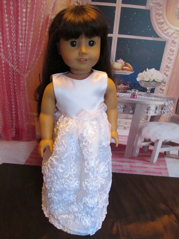 Beautiful White Formal Dress For American Girl Our Etsy