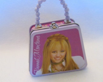 Cute Hanna Montana Metal Purse for 18 Inch Dolls, Hanna Montana Collectible, Metal Doll Purse, Painted Metal Doll Purse, Lavendar Purse