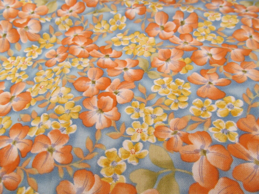 Belle Fleur for Timeless Treasures Fabric Company Inc., Pale Blue ...