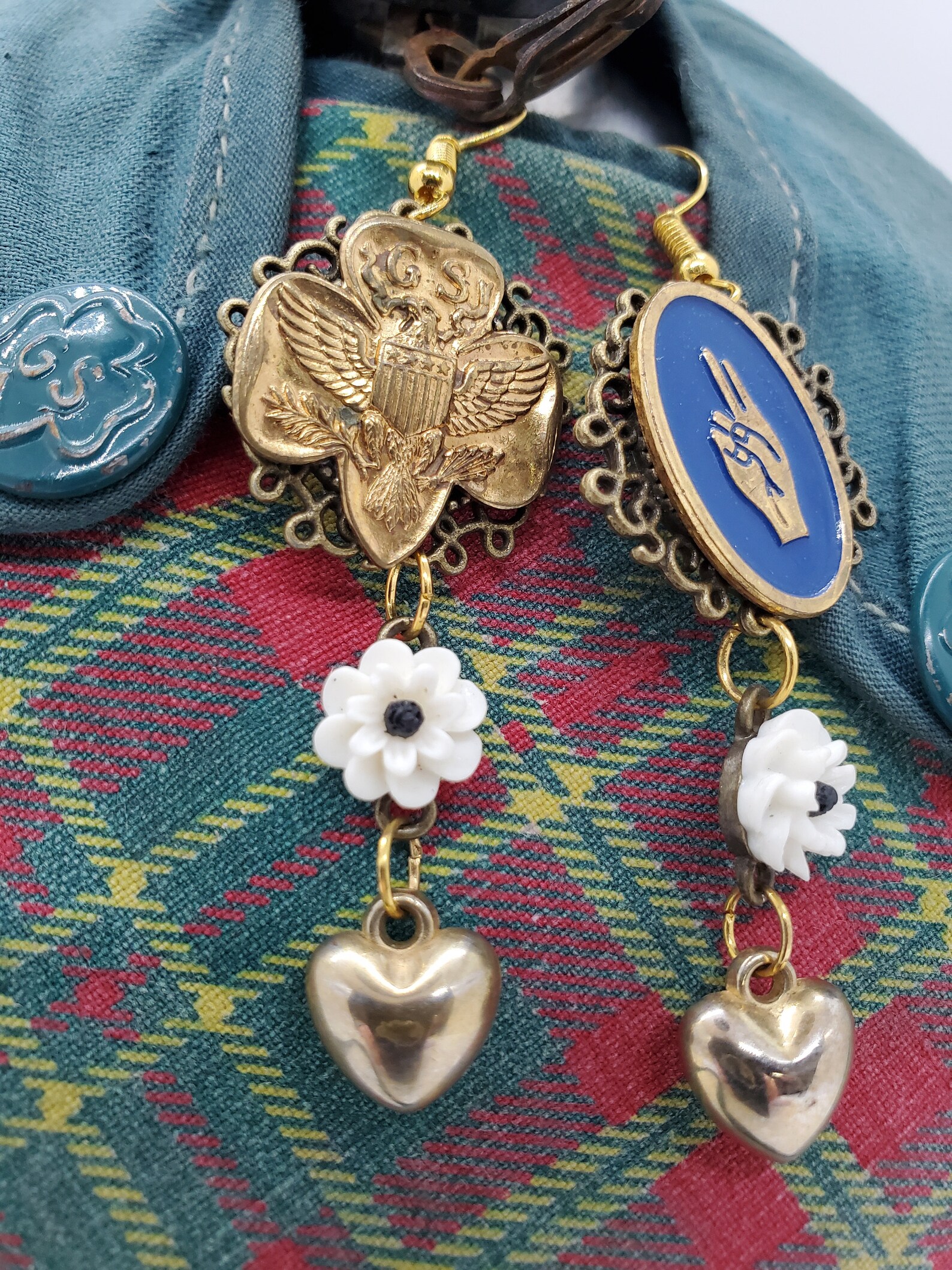 Vintage Girl Scout Charm Earrings LOT 1 Etsy