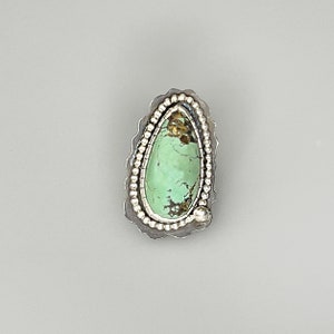 Large Stone Turquoise Statement Sterling Silver Ring