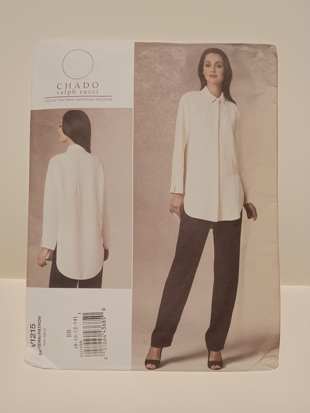 CHADO Ralph Rucci 2010 VOGUE PATTERNS Sewing Pattern 1215 Size 8 10 12 ...